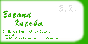 botond kotrba business card